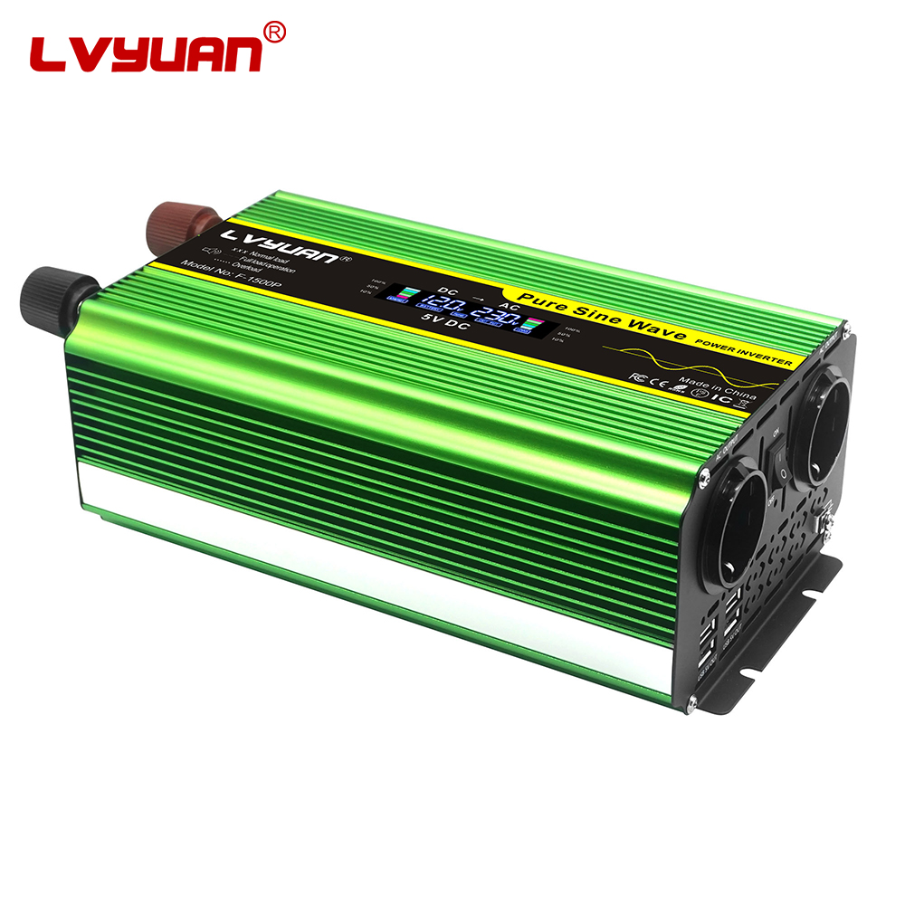 Pure Sine Wave Inverter - LVYUAN Reiner Sinus-Wechselrichter 1600 Watt 12V