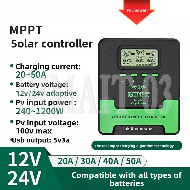 Mppt Charge Controller - MPPT Solar-Laderegler 12V/24V Auto | Universell