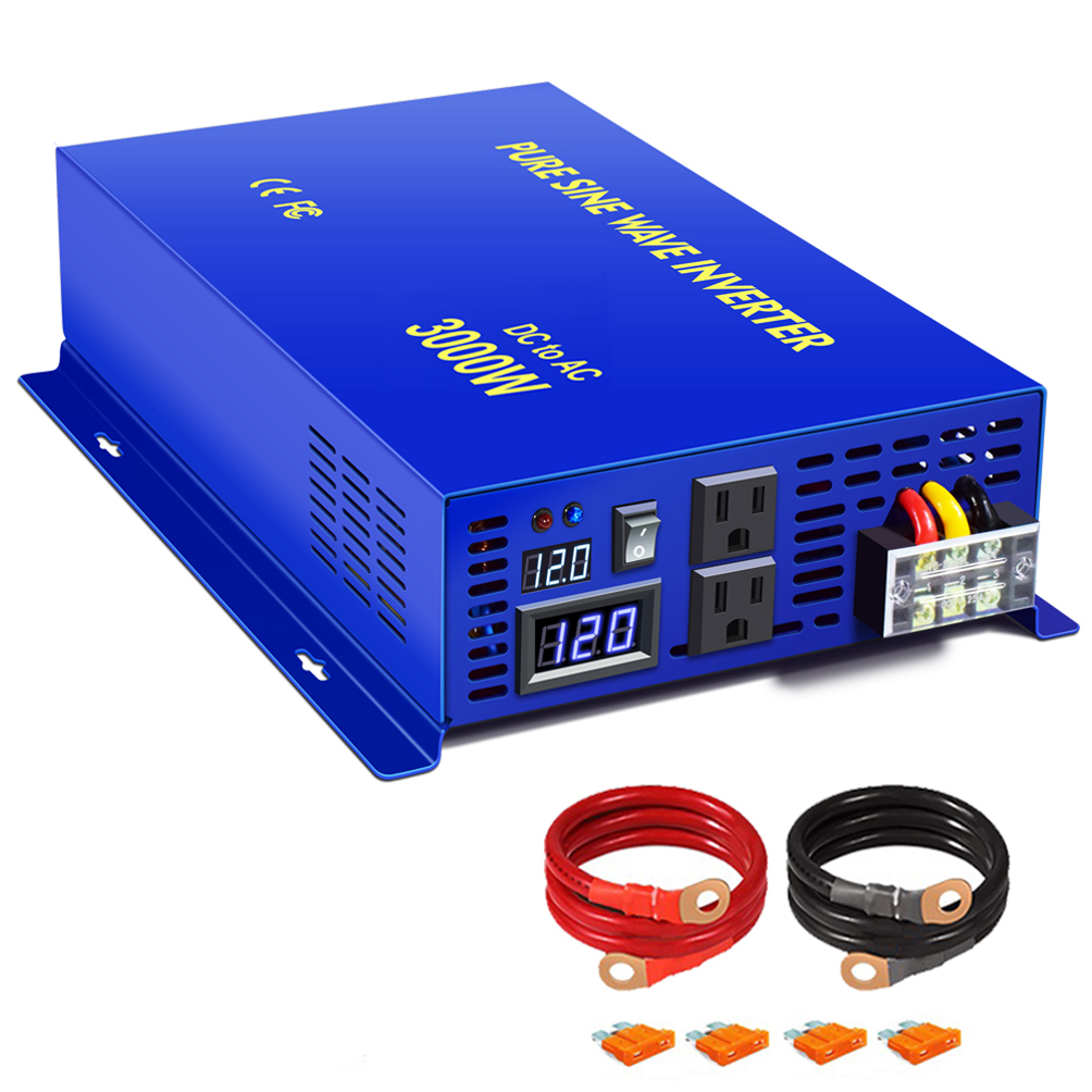 Pure Sine Wave Inverter - 2026 Bestseller WZRELB 3000W Auto-Stromversorgung Haushaltsgeräte-Wechselrichter