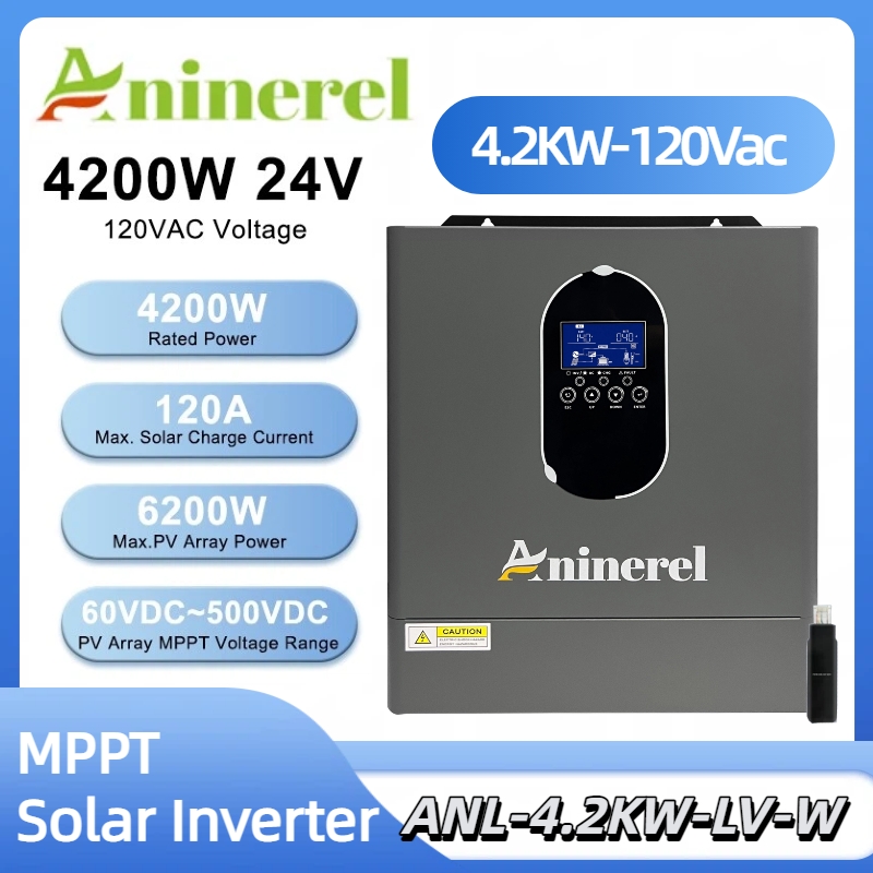 Mppt Charge Controller - Aninerel 4,2KW 24V NEUER 110-120V Hybrid-Solarwechselrichter