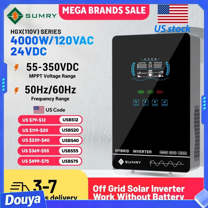Sumry 4KW 120V Off-Grid Solar- – Pure Sine Wave Inverter Bewertung und Preis